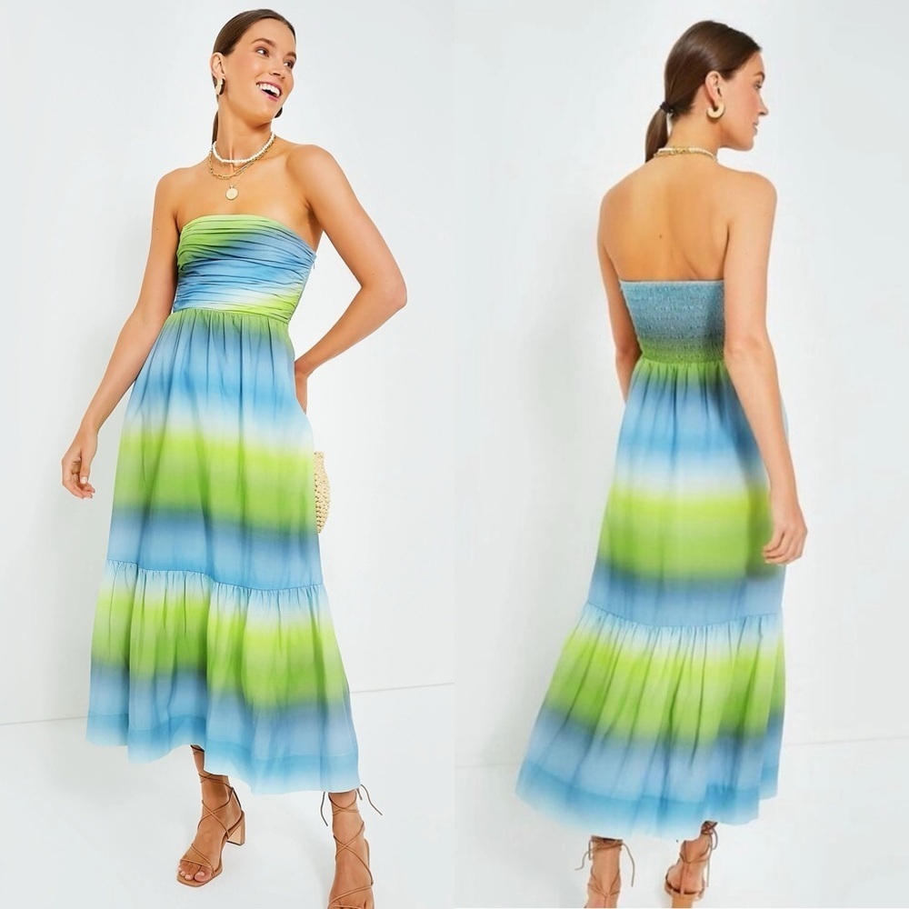Tuckernuck Chartreuse And Sky Ombre
Kaia Strapless Midi Dress